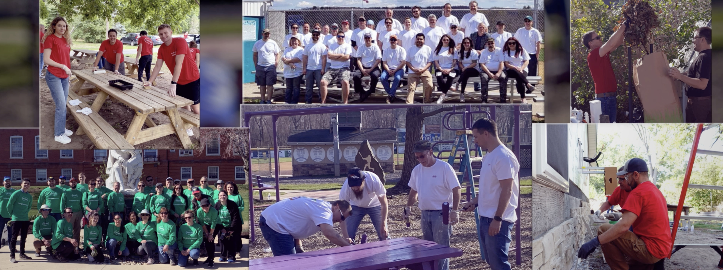 Collage of group photos 