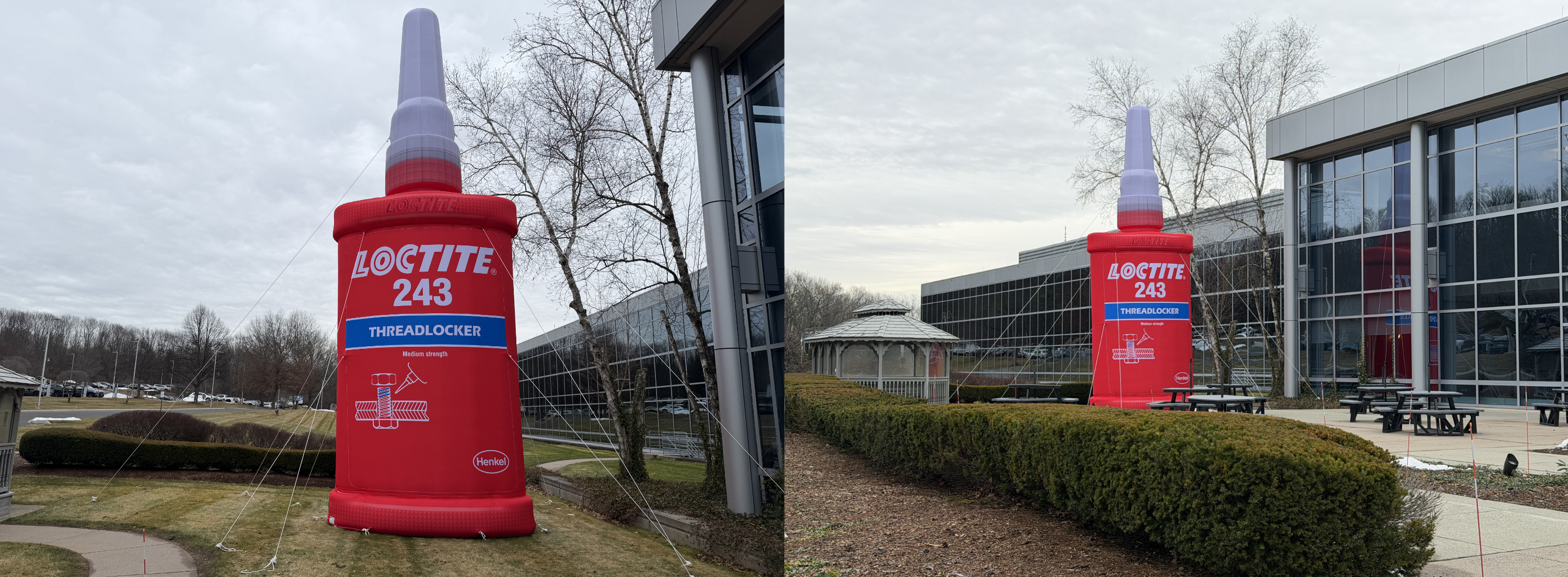  To celebrate the 29th anniversary of the LOCTITE® brand under Henkel leadership, the Rocky Hill team marked the milestone with a towering tribute to LOCTITE® Threadlocker products.