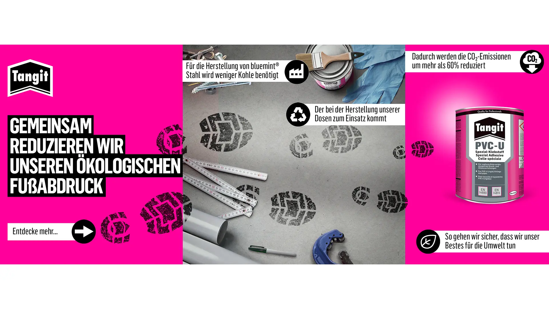 
Henkel bringt neue Weißblech-Klebstoffverpackung auf Basis von CO2-reduziertem Stahl auf den Markt – insbesondere für professionelle Handwerker unter der bekannten Marke Tangit.
